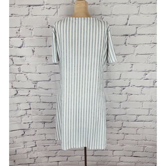 Zara Dress Womens L Striped Lightweight Sundress Classic Front Tie Summer Beachy - Picture 3 of 7